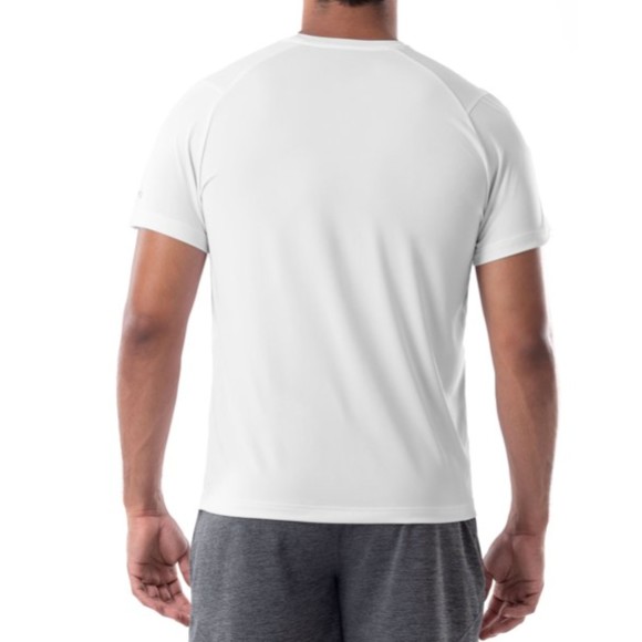 Active T-Shirt Men's 2XL Solid White RUSSELL Core Hybrid Jersey Tee - Picture 3 of 12